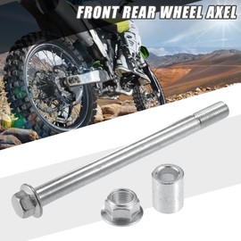 A ABSOPRO Front Rear Axle Bushing Screw Bolt M12 150mm Dirt Bike Scooter ATV Wheel Axle Steel Alloy Silver Tone