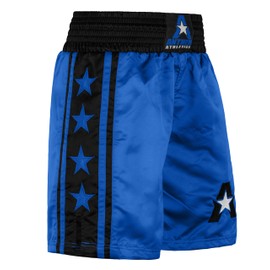 Anthem Athletics Classic Boxing Shorts Men Boxing Shorts Women - Machine Washable Boxing Trunks Boxer Shorts Costume Muay Thai Shorts - Royal Blue & Black - Medium