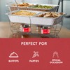 Large Full Size 33-Pcs Disposable Chaffing Buffet with-Covers, Utensils, Fuel