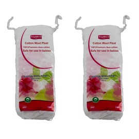 Top Med Baumwollfalten, 100 g, reine Baumwolle, 2 Stück