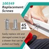45 Pcs Drawer Rail Euro Screws are Compatible with IKEA