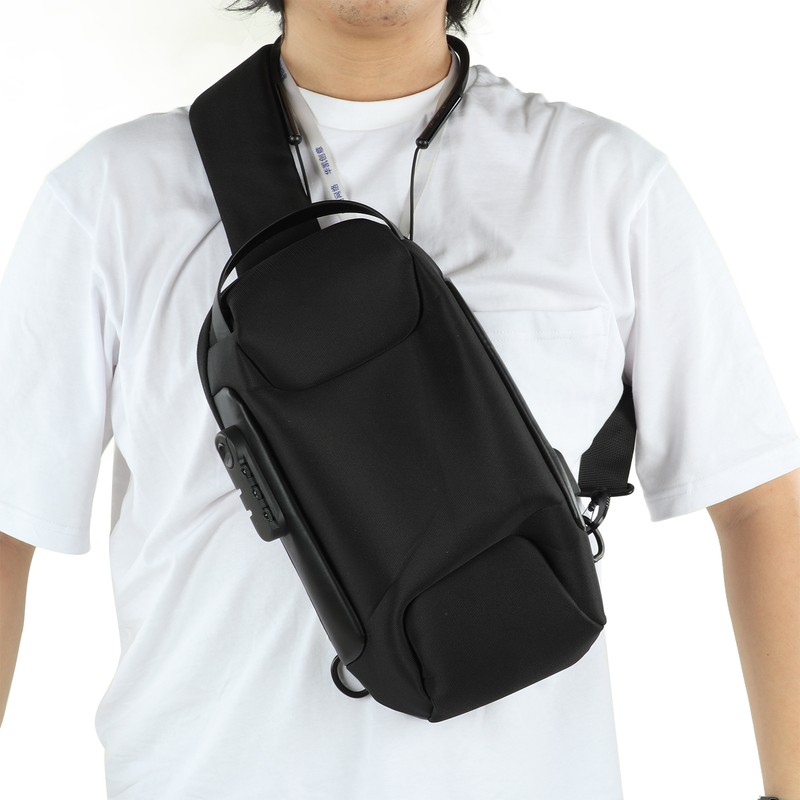 Sling Backpack USB Prevents Theft Waterproof Chest Shoulder Bags for