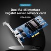 BZIZU Dual Port Gigabit Ethernet PCIe x4 Network Card -