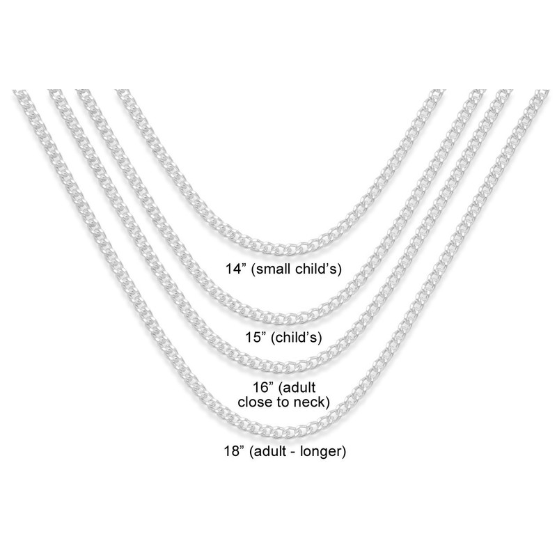 Sterling Silver Children's Panda Necklace on Silver Chain - Black