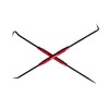 Albedel 2pcs Double-Ended Specialty Pick Set O-Ring and Hooks Scriber