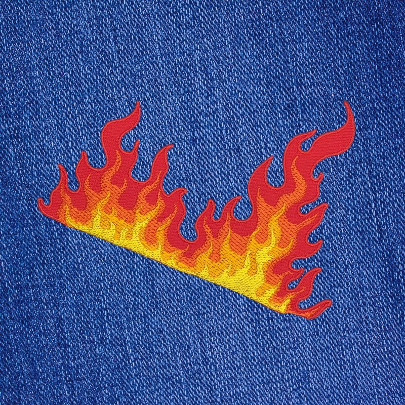BP BRAUNERT PATCHES - Fire Flames Patch for Iron-On or