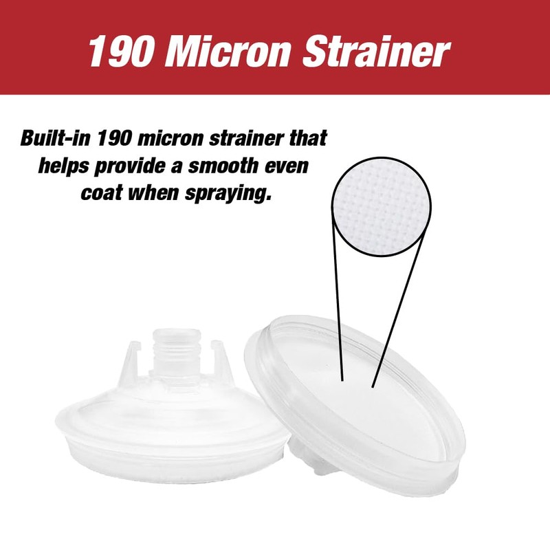 LAUCO Disposable Paint Spray Gun Cups Liners and Lid System