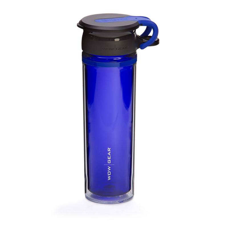 WOW GEAR 360 Double Walled Tritan Water Bottle, Blue, 20