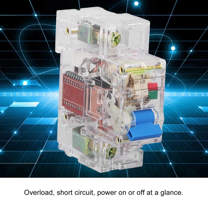 Circuit Breaker Transparent 1P Sensitive Operation ABS Circuit Breaker 230V