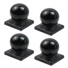 Tsnamay 4Pcs Black Fence Post Caps with Top Ball,Post Caps