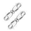 925 Sterling Silver Double Lobster Clasp Extender Double Square Connector