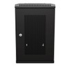 NavePoint 15.75 in Wall Mount Network Cabinet, 9U, Perforated, Black