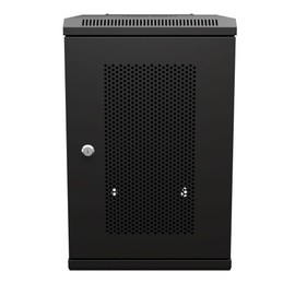 NavePoint 15.75 in Wall Mount Network Cabinet, 9U, Perforated, Black
