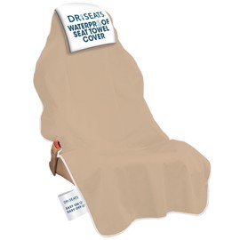 Dri Seats Waterproof Car Seat Cover – Premium Sweat Towel with Slip Resistant Backing for Front Seats in Cars, Trucks, SUVs – Universal Seat Liner, Easy Install, Machine Washable, Breathable – Tan
