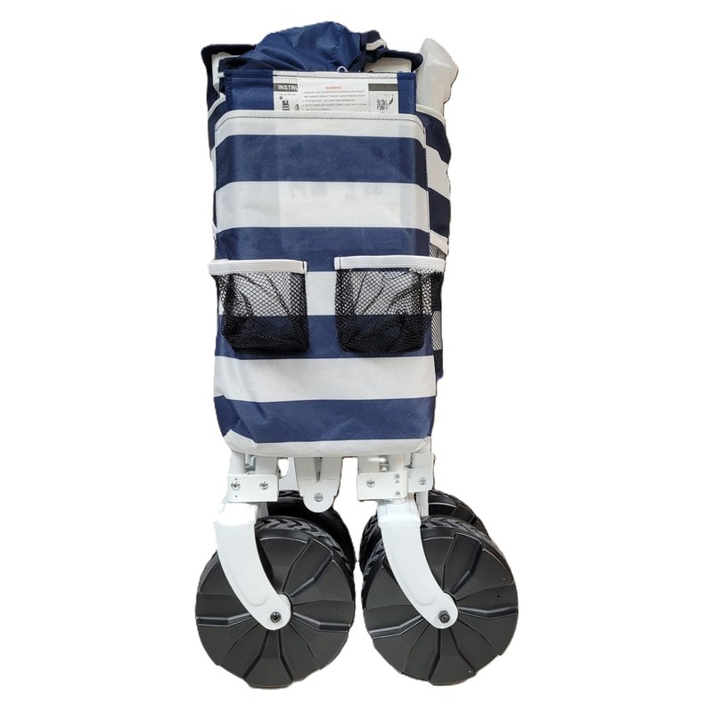 Old Bahama Bay Quad Folding Wagon Blue with White Stripe
