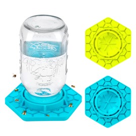 2 Pack Bee Feeder for Mason Jar, Silicone Bee Watering Station, Compatible with Regular and Wide Mouth, Bee Feeders for Hives, Bee Keeping Supplies, Bee Waterer for Outside Garden