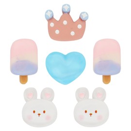 Dajino Dotit Binder Charms, Cute Charms Holey Binder Notebook | Dotit (Rabbits)