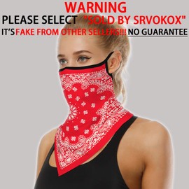 SRVOKOX Neck Gaiter Face Mask Covering Bandanas for Men Women Summer UV Face Scarf Mask Cover Facemask Balaclava Headbands