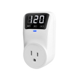 Smart Surge Protector Voltage Stabilizer Fireproof UL94V-1 Wall Mount Surge Protector Outlet for Refrigerator, TV & Heavy-Duty Appliances w/Real-Time Monitoring & Custom Voltage 80V-140V