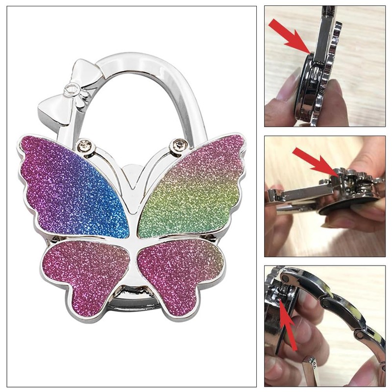 LizCeyMD Butterfly Folding Handbag Table Hangers Decorative Handbag Table Hooks