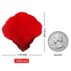 DomeStar Artificial Flower Petals 2000PCS Fake Rose Petals Fabric Petals Silk Red Rose Petals for Romantic Night Wedding Valentines