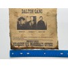 Wanted Poster Vintage Style Western Print Wild West Dalton Gang