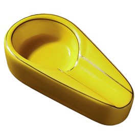 Cigar Ashtray, Handmade Gilt Ceramic Cigar Ashtray, Outdoor Accessories (Yellow)