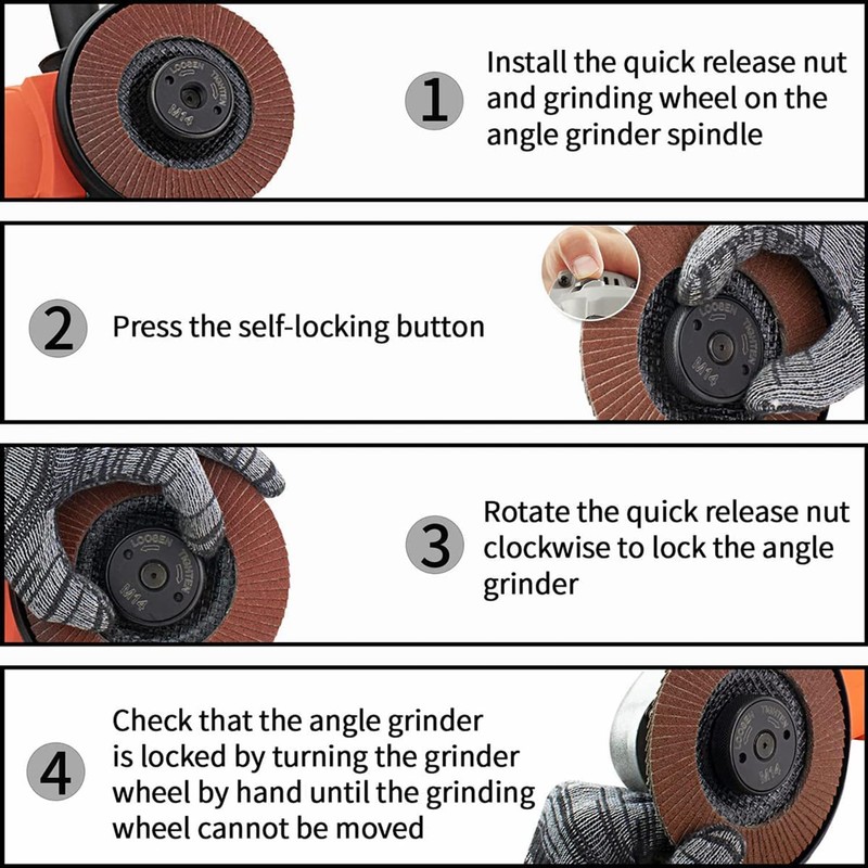 Bestgle M5/8-11 Thread Fast Locking Quick Release Flange Nut for