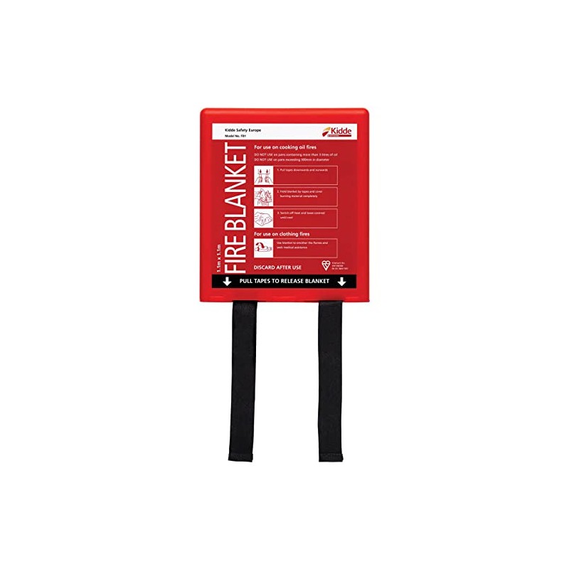 Kidde FB1 Fire Blanket - Size: 1.1m x 1.1m (English
