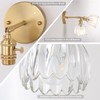 Shenmoyl Vintage Wall Sconces Set of 2 with Transparent Tulip