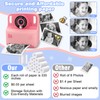 Instant Print Camera for Kids Compatible 12 Rolls Thermal Print