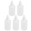 Recogwood 5pc 50ml Plastic Dropper Bottles, Translucent Squeezable Eye Dropper