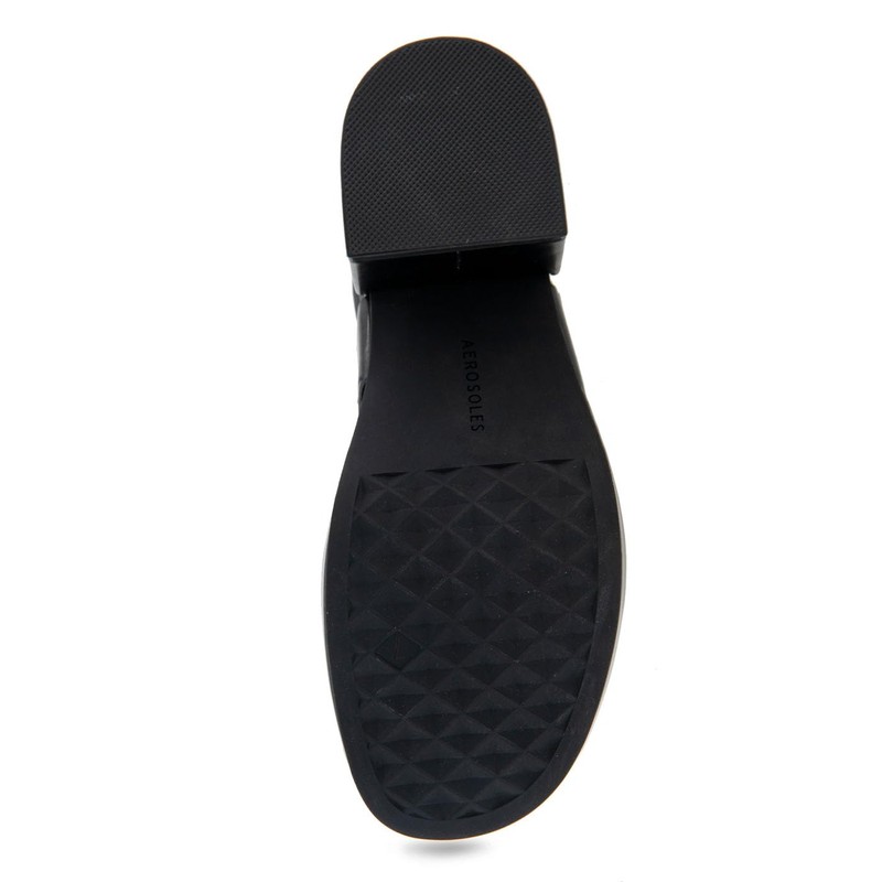 Aerosoles Women's Clarkson Heeled Sandal, Black Leather, 8