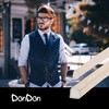 DonDon Mens Handmade Silk Look Ties 6cm, beige