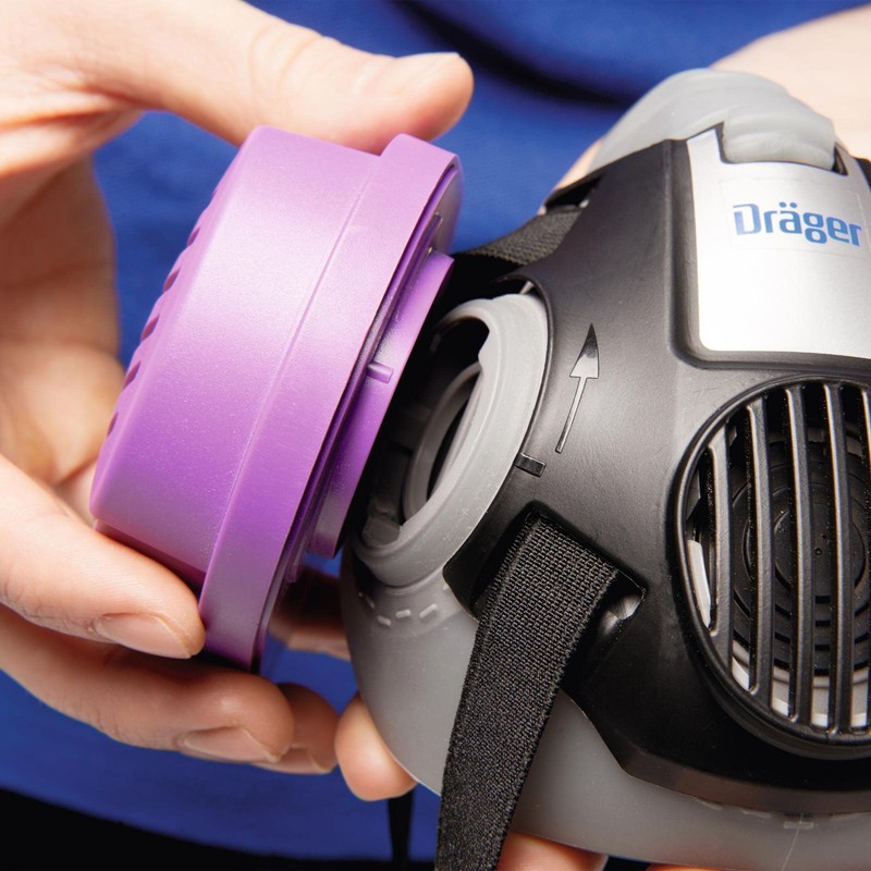 Dräger X-plore 3500 Half-Mask Respirator Without Filter Large Blue, L