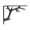 BRASSTAR Cast Iron Deer Antler Design Wall Shelf Bracket Thick