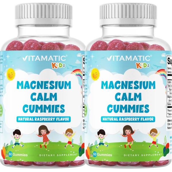 Vitamatic Kids Magnesium Calm Gummies - 60 Vegan Count -