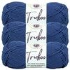 (3 Pack) Lion Brand Yarn Truboo Yarn, Navy