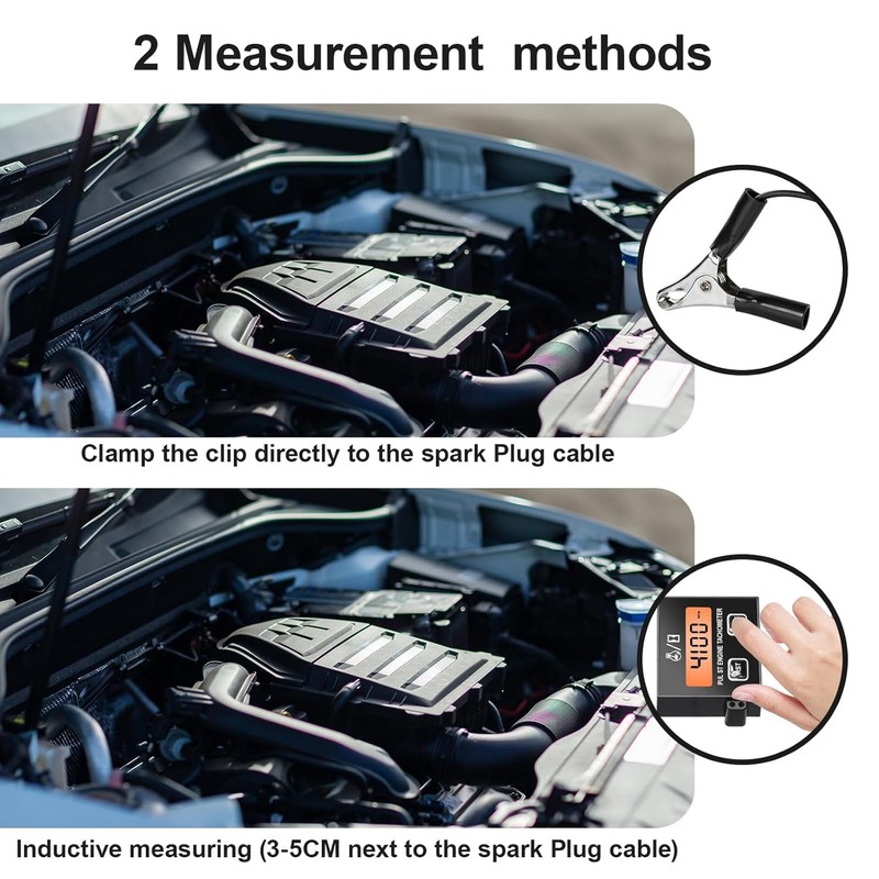 Digital Tachometer, 2/4 Stroke Inductive Tachometer, Digital Tachometer with Hour