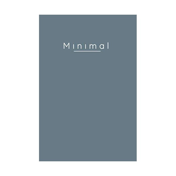 minimal: minimalist notebook - slate blue - minimal design -