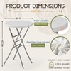 HLPB 28" Round Folding Table with Cover, Foldable Bar Height