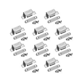 YFFSFDC 10pcs Strong Small Magnetic Catch Latches with Screws Stainless Steel Magnetic Door Latches for Sliding Door Furniture Door Cupboard Magnetic Door Catch