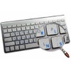 DVORAK STICKY LABELS for KEYBOARD with BLUE LETTERING TRANSPARENT BACKGROUND