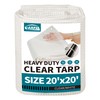 TARPAL 20'x20' Clear White Tarp Heavy Duty Waterproof 12mil with