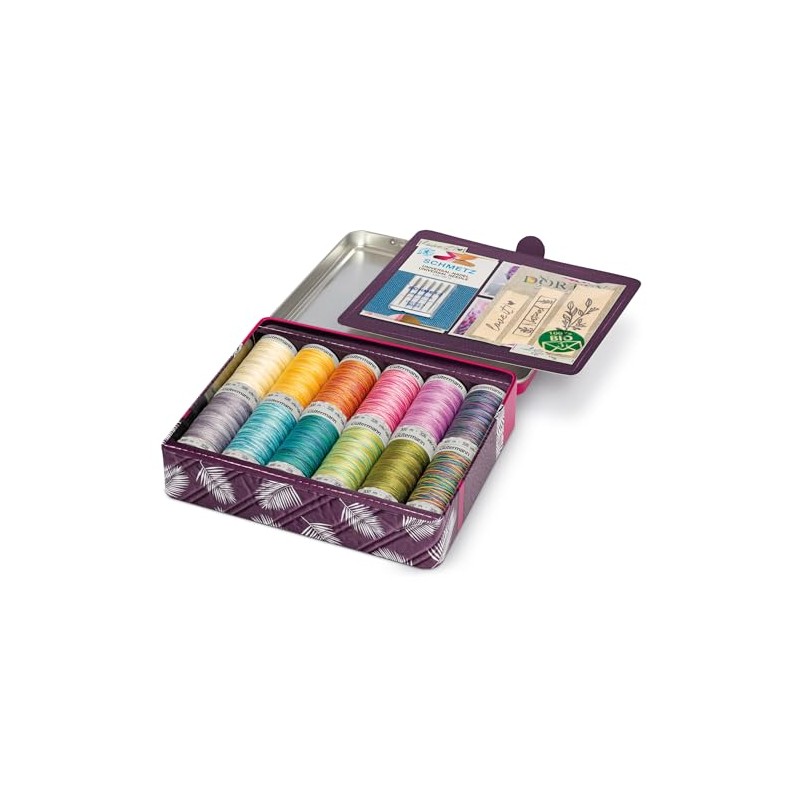 Gütermann G799783 Cotton 30 Sewing Thread Box with Needles and