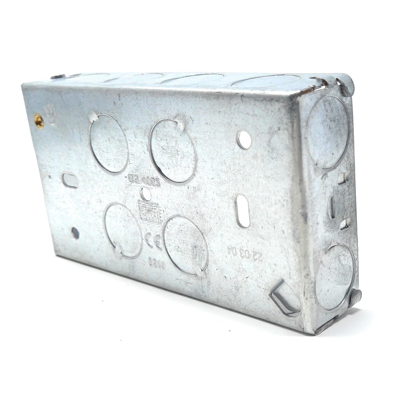 1pcs. 2 Gang Metal Surface Mount Back Box Pattress Box