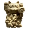 Wooden Sculpture Buddha Statue [Maneki Neko Seven Lucky Gods] Cypress