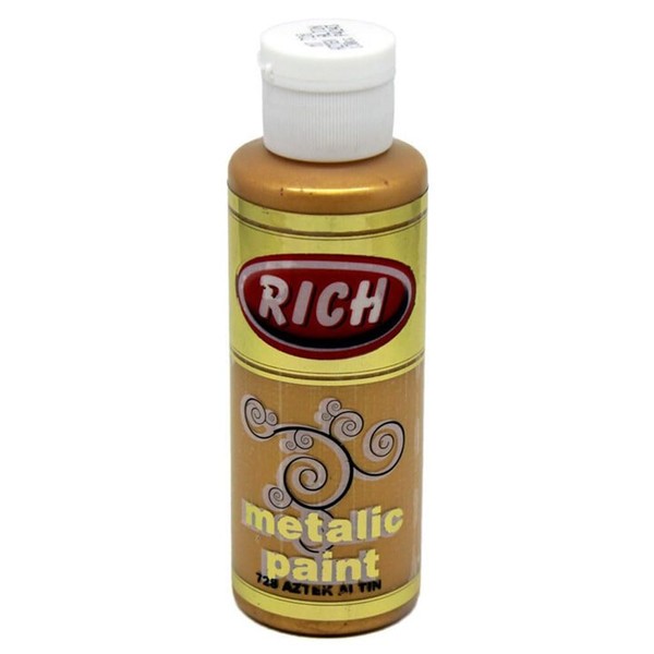 Rıch Acrylfarbe Metallic 120 CC Aztekengold 0728