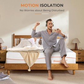 Sweetnight Queen Mattress, 12 Inch Queen Memory Foam Mattress for Pressure Relief, Plush Queen Size Mattress in a Box, CertiPUR-US Certified, White