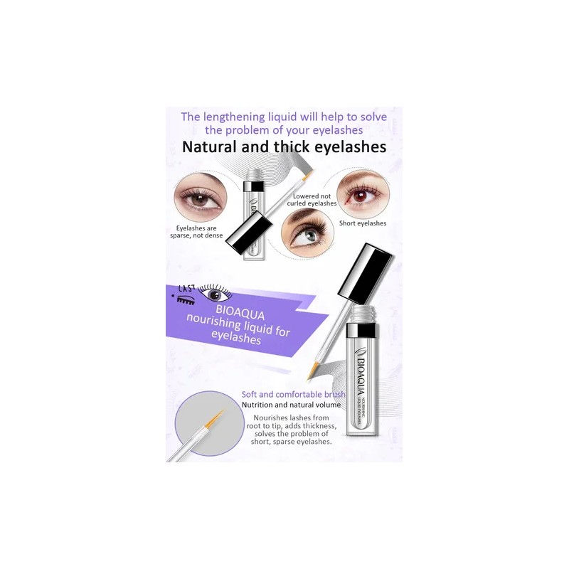 Bioaqua Sérum Para El Crecimiento De Cejas, Pestañas, Línea